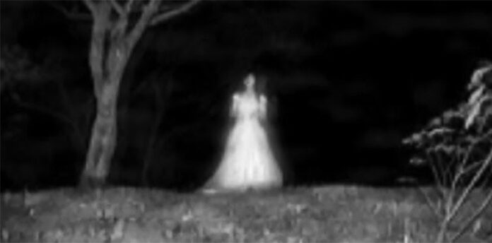 Mystery woman in white ghost at Marblehill