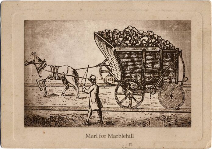 Marl carried by horse and cart for Marblehill