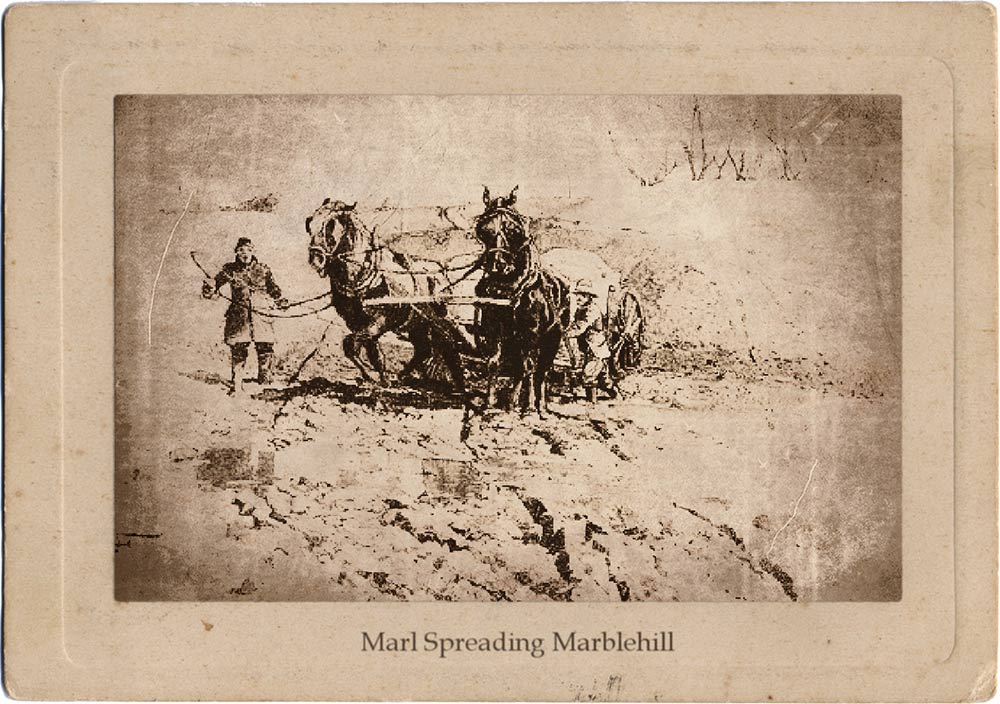Marl spreading on Marblehill fields